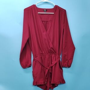 Elegant Burgundy Wrap Jumpsuit